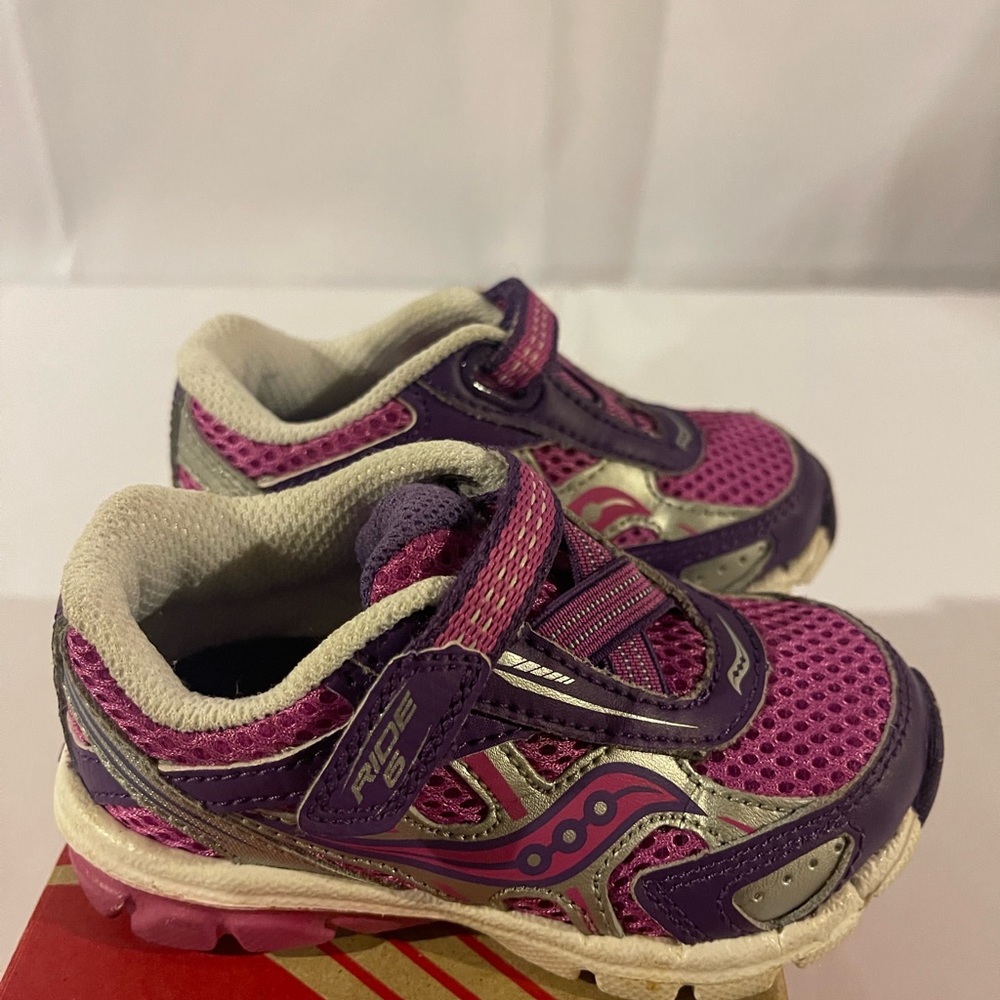 Girls Saucony Kids Baby Ride 6 Sneaker Walker (Toddler/Little Kid) Size 5W - Picture 4 of 5